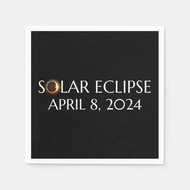 Total Solar Eclipse USA April 8, 2024 Napkins (Front)