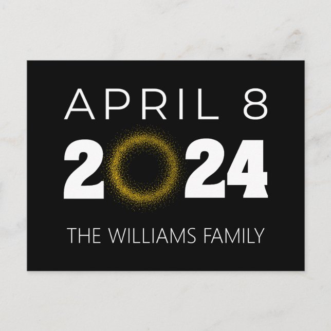 Total Solar Eclipse USA April 8, 2024 Postcard (Front)