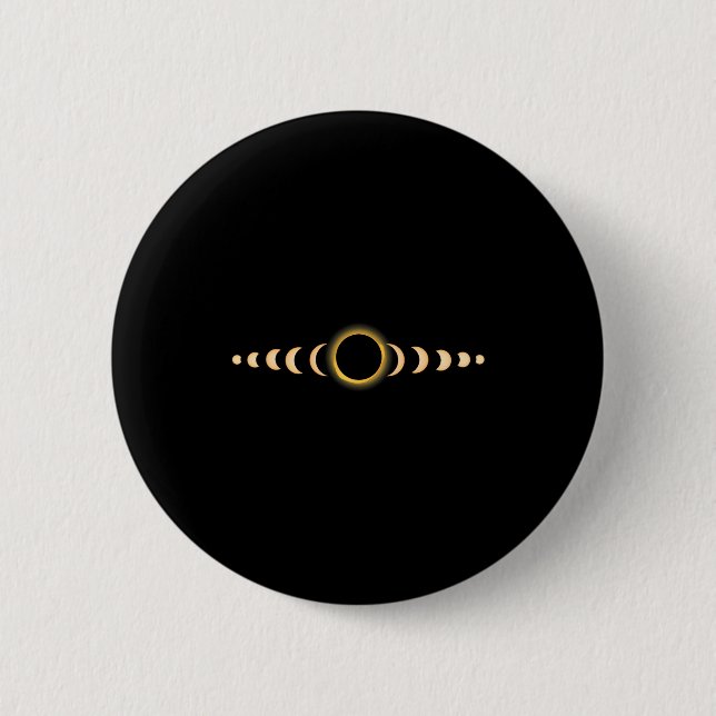 Total Solar Eclipse Usa April Design Button (Front)