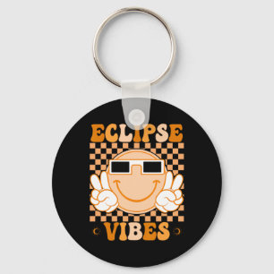 Total Solar Eclipse Vibes Shirt For Boys Girls Wom Keychain