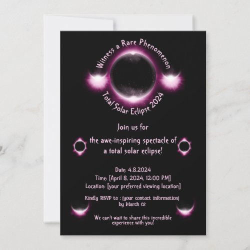 Total Solar Eclipse Viewing Party Invitation