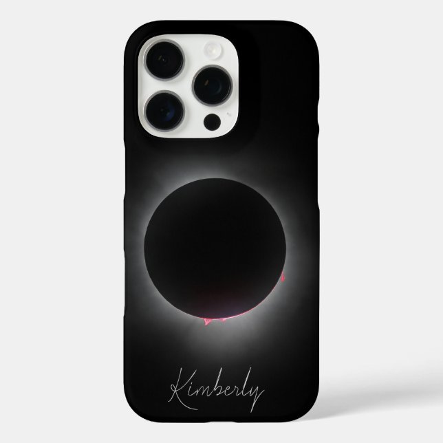 Total Solar Eclipse w/Name Case-Mate iPhone Case (Back)