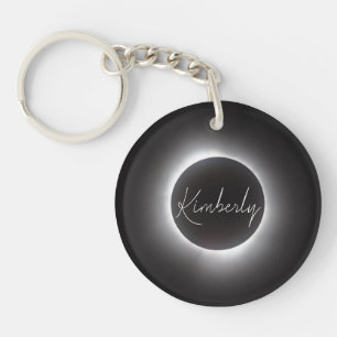Total Solar Eclipse w/Name Keychain