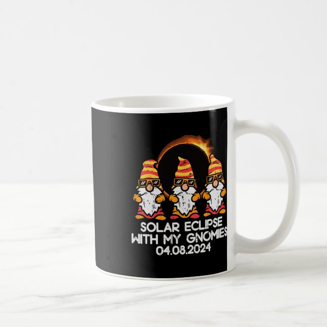 Total Solar Eclipse With Gnomies 04.08.2024 Men Wo Coffee Mug (Right)