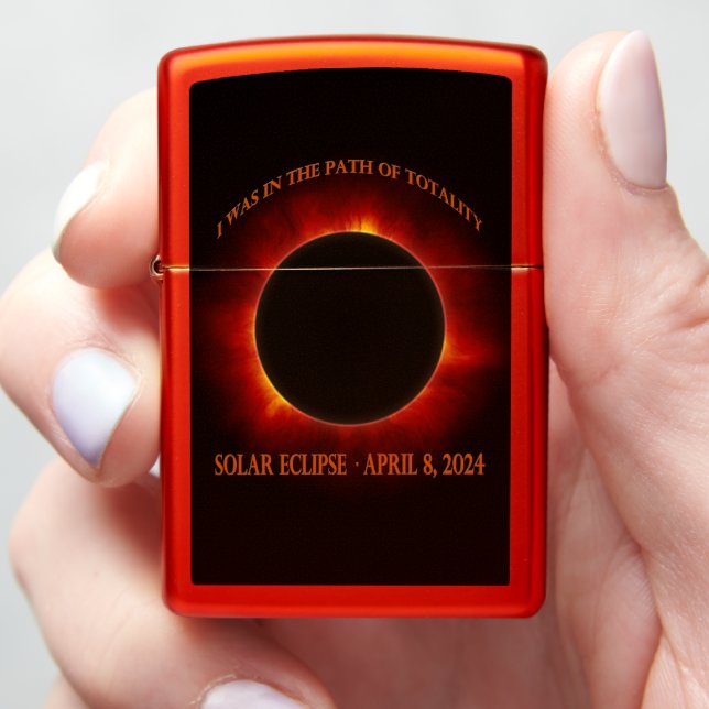 Total Solar Eclipse Zippo Lighter (In Hand)