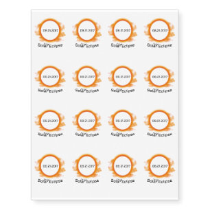Total Solar Eclipses Temporary Tattoos