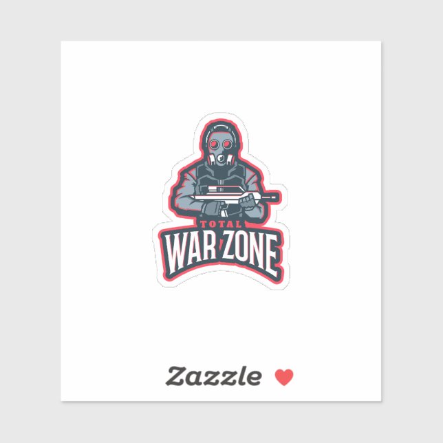 Total Warriors Competitive Gaming Gaming Logo Embl Sticker (Sheet)