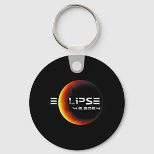 Totality 4.08.2024 Total Solar Eclipse 2024  Keychain