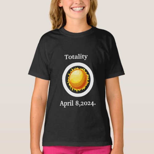 Totality Great American Solar Eclipse 2024 Retro   T_Shirt