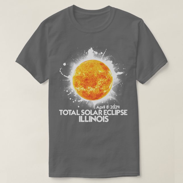 Totality ILLINOIS 2024 Total Solar Eclipse America T-Shirt (Design Front)