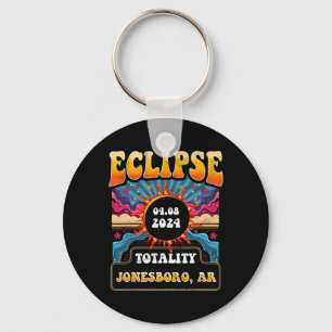 Totality Jonesboro Ar Total Solar Eclipse 2024 Hip Keychain