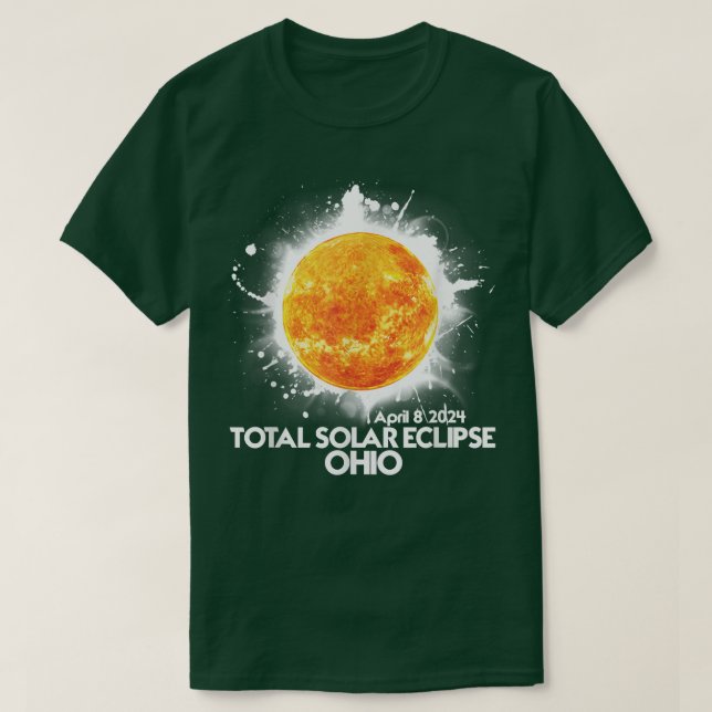Totality OHIO 2024 Total Solar Eclipse T-Shirt (Design Front)