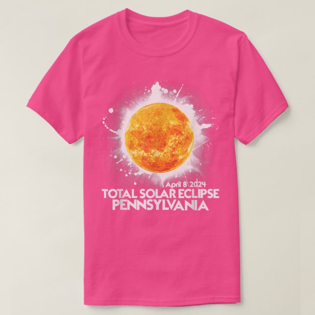 Totality Pennsylvania 2024 Total Solar Eclipse Ame T-Shirt (Design Front)
