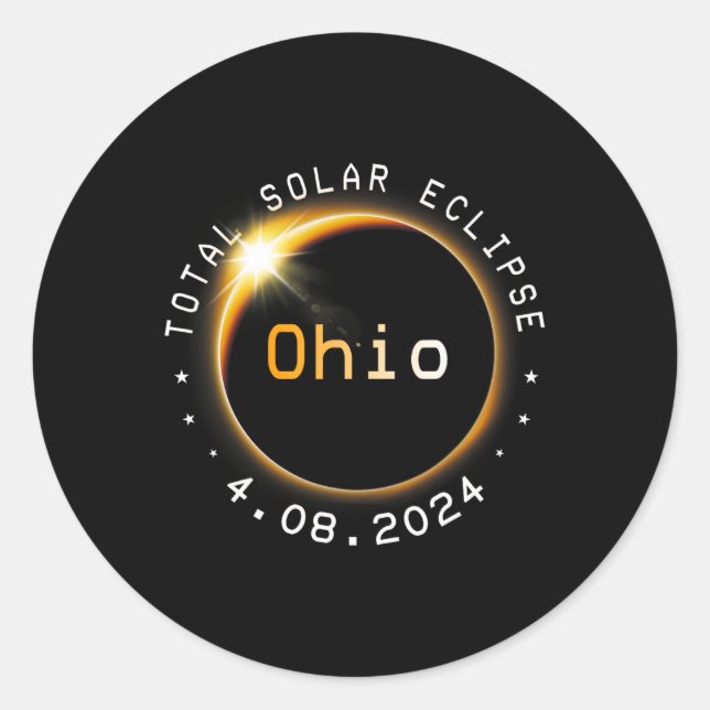 Totality Solar Eclipse 2024 4.08.24 Accessories  Classic Round Sticker (Front)