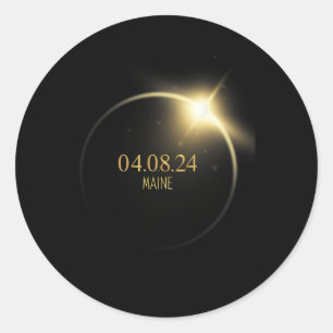 Totality Solar Eclipse 2024 4.08.24 Accessories Classic Round Sticker