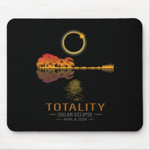 Totality Spring 4 08 24 Total Solar Eclipse Guitar Mouse Pad