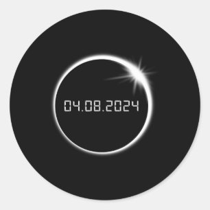 Totality Spring April 8 Classic Round Sticker