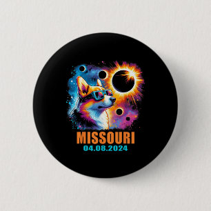Totality Total Solar Eclipse 2024 Missouri Corgi D Button