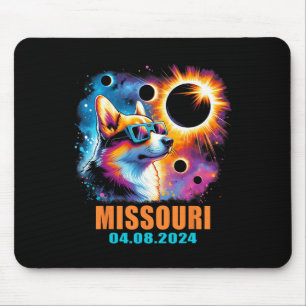 Totality Total Solar Eclipse 2024 Missouri Corgi D Mouse Pad