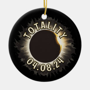 Totality Total Solar Eclipse Ceramic Ornament