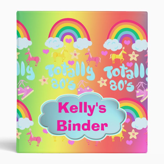 Totally 80's custom slogan binder. binder (Front)