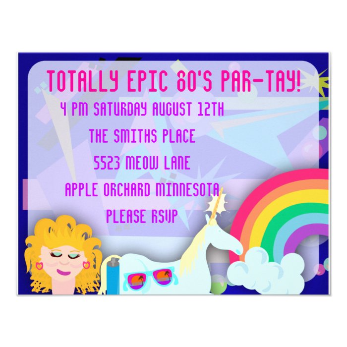 Totally 80's Epic Party Time Announcement