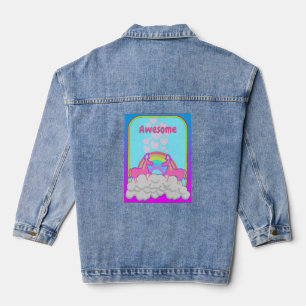 Totally 80s Fun Neon Inspired Unicorn Denim Jacket