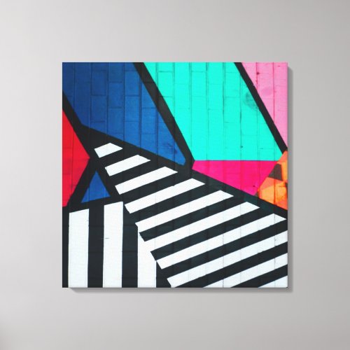 Totally 80s Painted Brick Block Colors Canvas Print