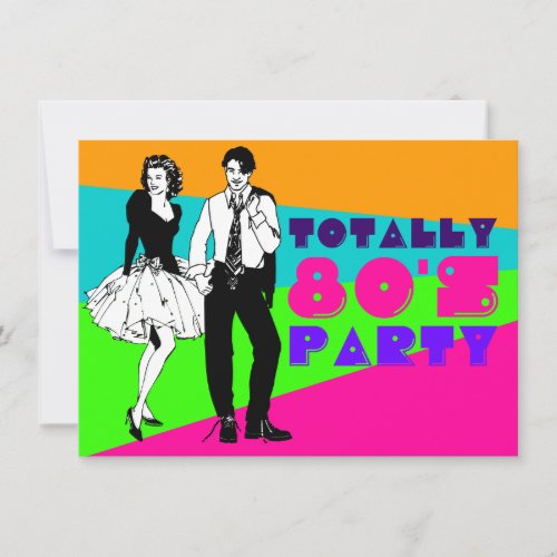 Totally 80s Party Invitation