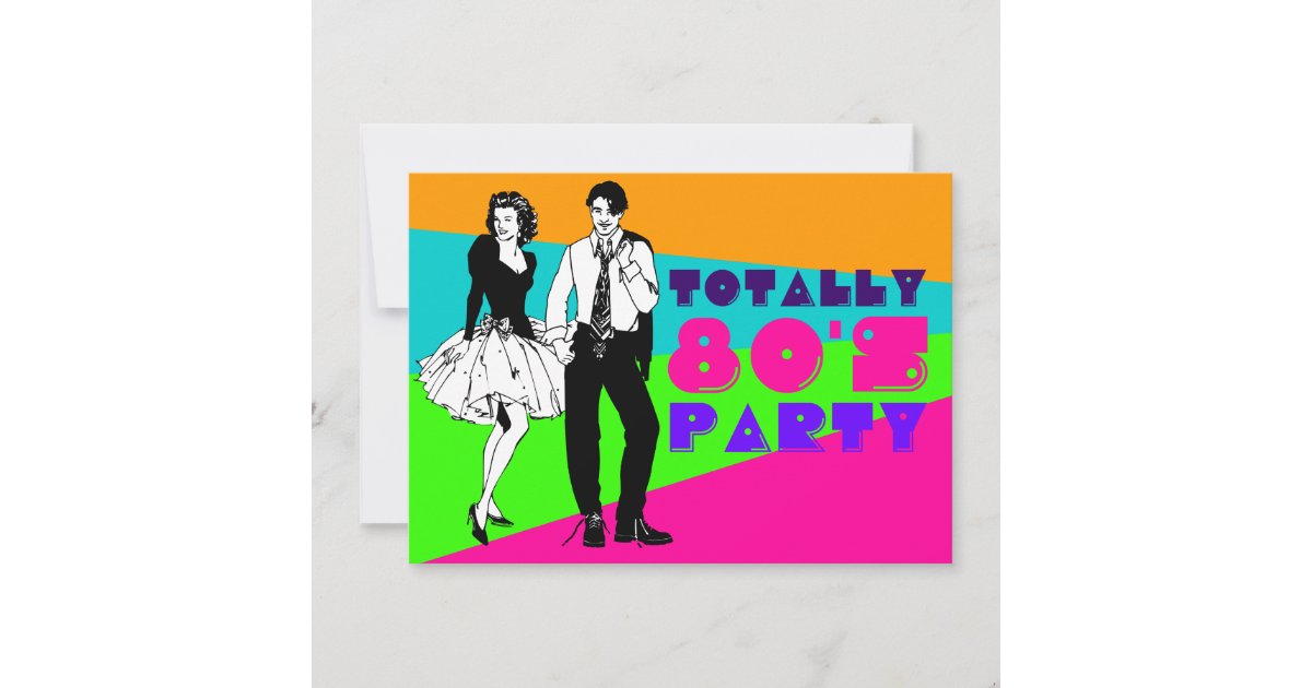 Totally 80's Party Invitation | Zazzle
