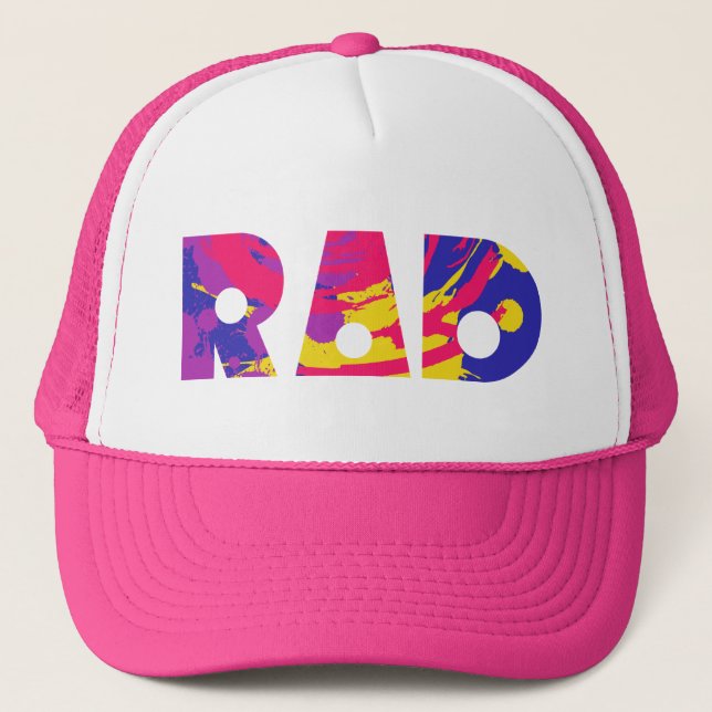 Totally 80s rad trucker hat (Front)