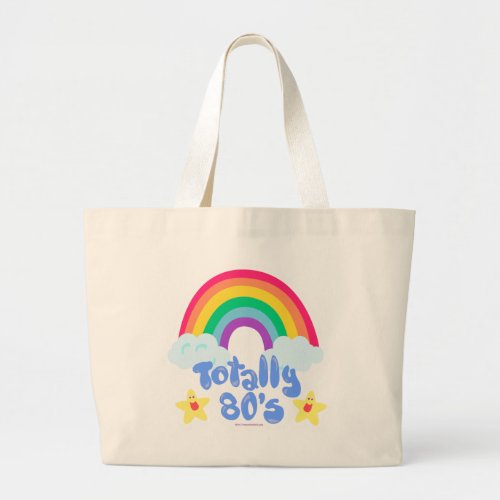 Totally 80s rainbow large tote bag