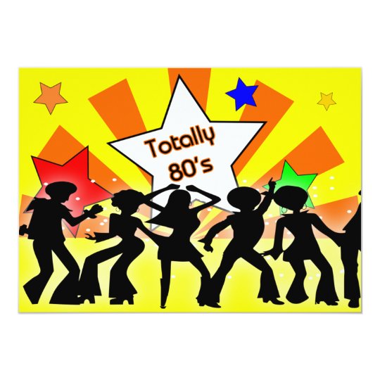 totally 80 s retro party invitation zazzle com