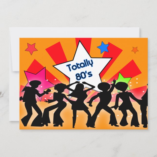 totally 80's retro  party Invitation (Front)