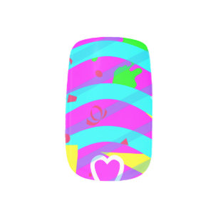 Totally 80s Wild Neon Minx Nail Art