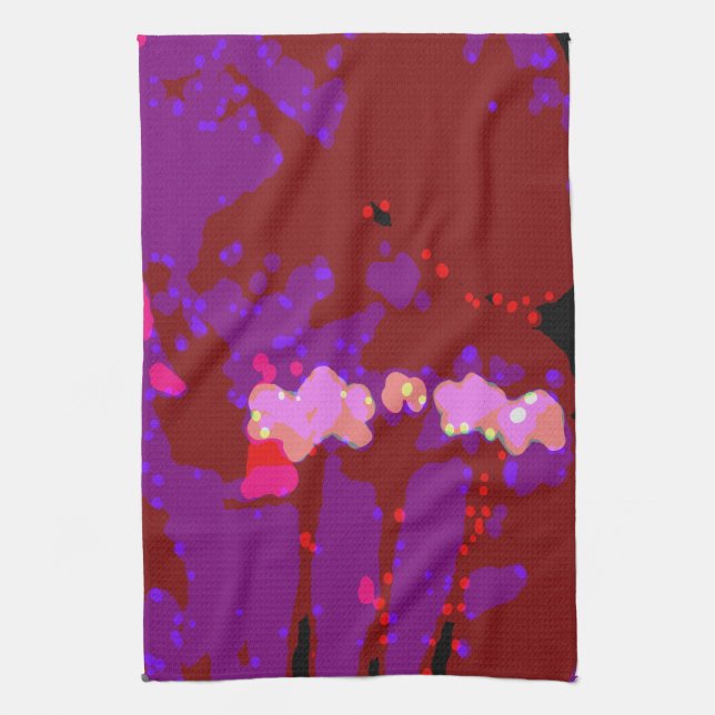 Totally Abstract Bougainvillea Towel (Vertical)