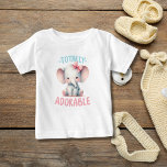 Totally Adorable Baby Elephant Pink Baby Girl Gift Baby T-Shirt