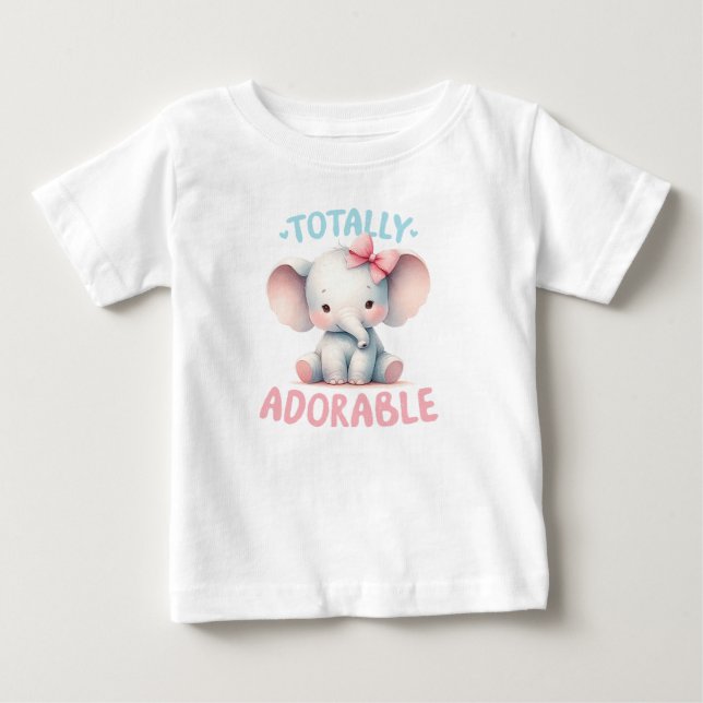 Totally Adorable Baby Elephant T-Shirt (Front)