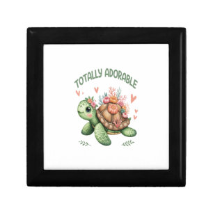 Totally Adorable Turtle with Coral Gift Box