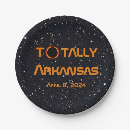 Totally Arkansas 2024 Solar Eclipse Paper Plates