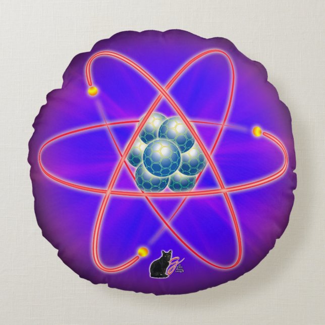 Totally Atomic Round Pillow (Front)
