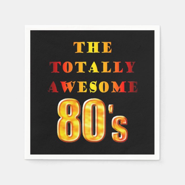 Totally Awesome 80s Cocktail Napkin (Front)