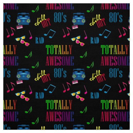 Totally Awesome 80's Pattern Fabric