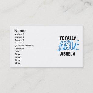 Totally Awesome Abuela Blue Tshirts and GIfts Business Card