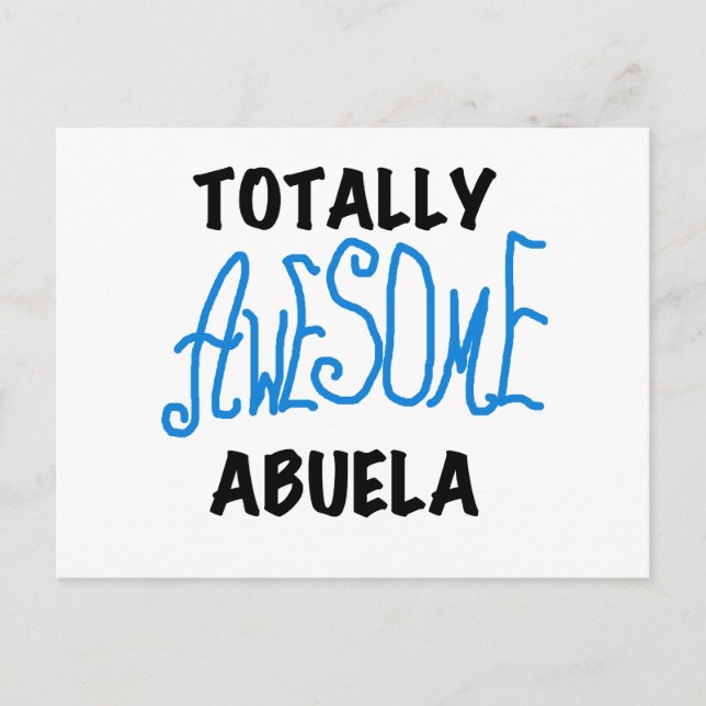 Totally Awesome Abuela Blue Tshirts and GIfts Postcard (Front)