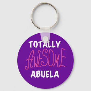 Totally Awesome Abuela Pink T-shirts and Gifts Keychain