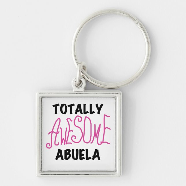 Totally Awesome Abuela Pink Tshirts and GIfts Keychain (Front)