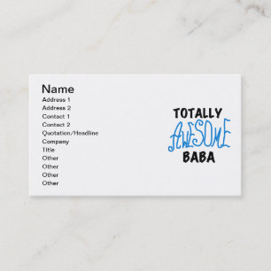 Totally Awesome Baba Tshirts and Gifts Business Card