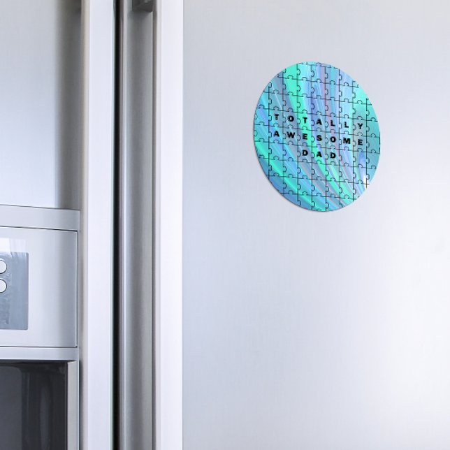 Totally Awesome Dad Quote Puzzle in Blue Magnet (Creator Uploaded)