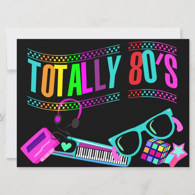 Totally Awesome Eighties Invite (Front)